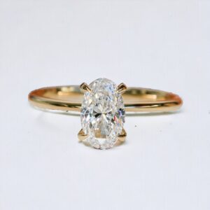 1 CT Oval Cut Moissanite Diamond Ring – Ethical, Brilliant & Timeless