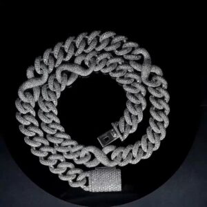 Moissanite Diamond Cuban Link Chain – Iced Out Brilliance in 18"